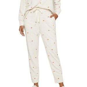 LOU & GREY Pumpkin Pie Embroidered Lounge Sweatpants (S)